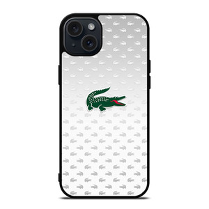 LACOSTE SILVER PATTERN iPhone 15 Plus Case