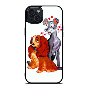 LADY AND THE TRAMP DISNEY CARTOON PAINTING iPhone 15 Plus Case