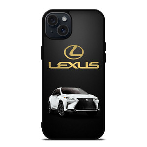 LEXUS WHITE CAR GOLD LOGO iPhone 15 Plus Case