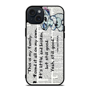 LILO AND STITCH QUOTES Disney iPhone 15 Plus Case LILO AND STITCH QUOTES Disney iPhone 15 Plus Case