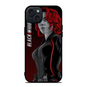 MARVEL BLACK WIDOW AVENGERS ART iPhone 15 Plus Case
