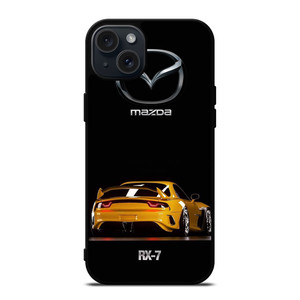 MAZDA RX7 YELLOW CARS iPhone 15 Plus Case MAZDA RX7 YELLOW CARS iPhone 15 Plus Case