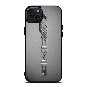 MERCEDES AMG LOGO CHROME EMBLEM iPhone 15 Plus Case MERCEDES AMG LOGO CHROME EMBLEM iPhone 15 Plus Case