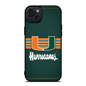 MIAMI HURRICANES LOGO iPhone 15 Plus Case MIAMI HURRICANES LOGO iPhone 15 Plus Case