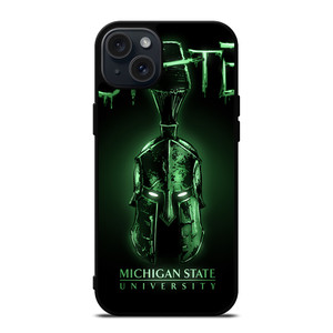 MICHIGAN STATE UNIVERSITY LOGO iPhone 15 Plus Case MICHIGAN STATE UNIVERSITY LOGO iPhone 15 Plus Case