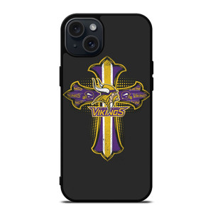 MINNESOTA VIKINGS LOGO CROSS iPhone 15 Plus Case