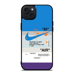 NIKE AIR JORDAN OFF WHITE iPhone 15 Plus Case NIKE AIR JORDAN OFF WHITE iPhone 15 Plus Case