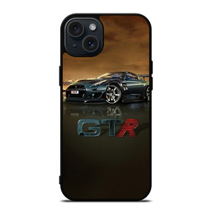 NISSAN GTR R35 SILVER GLOWING iPhone 15 Plus Case NISSAN GTR R35 SILVER GLOWING iPhone 15 Plus Case