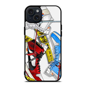 OFF WHITE AIR JORDAN SHOES iPhone 15 Plus Case