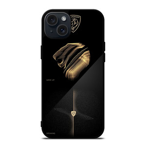 PUEGOT LOGO GOLD ELEGANT iPhone 15 Plus Case PUEGOT LOGO GOLD ELEGANT iPhone 15 Plus Case