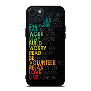 QUOTE INSPIRATIONAL THINK POSITIVELY iPhone 15 Plus Case QUOTE INSPIRATIONAL THINK POSITIVELY iPhone 15 Plus Case