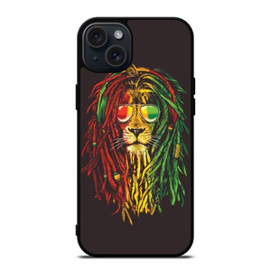 RASTA LION REGGAE BOB MARLEY iPhone 15 Plus Case RASTA LION REGGAE BOB MARLEY iPhone 15 Plus Case