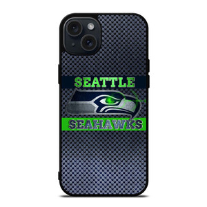 SEATTLE SEAHAWKS METAL LOGO iPhone 15 Plus Case