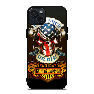 SKULL AND WINGS HARLEY DAVIDSON iPhone 15 Plus Case SKULL AND WINGS HARLEY DAVIDSON iPhone 15 Plus Case