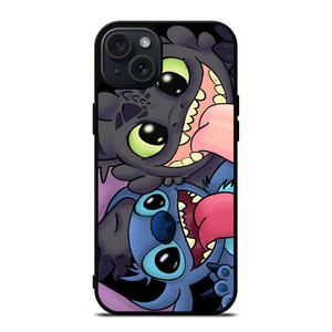 STITCH AND TOOTHLESS CARTOON iPhone 15 Plus Case STITCH AND TOOTHLESS CARTOON iPhone 15 Plus Case