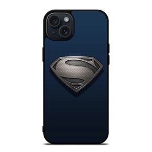SUPERMAN NEW LOGO GREY iPhone 15 Plus Case SUPERMAN NEW LOGO GREY iPhone 15 Plus Case