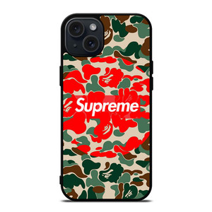 SUPREME BAPE CAMO iPhone 15 Plus Case SUPREME BAPE CAMO iPhone 15 Plus Case