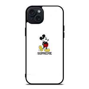 SUPREME LOGO MICKEY MOUSE iPhone 15 Plus Case SUPREME LOGO MICKEY MOUSE iPhone 15 Plus Case