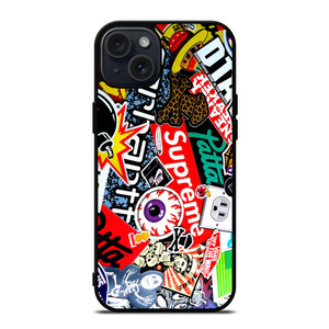 SUPREME STICKER AND OTHER BRAND iPhone 15 Plus Case SUPREME STICKER AND OTHER BRAND iPhone 15 Plus Case