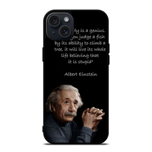 THE GENIUS ALBERT EINSTEIN QUOTE iPhone 15 Plus Case THE GENIUS ALBERT EINSTEIN QUOTE iPhone 15 Plus Case