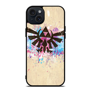 TRIFORCE SPLASH EMBLEM ART iPhone 15 Plus Case TRIFORCE SPLASH EMBLEM ART iPhone 15 Plus Case