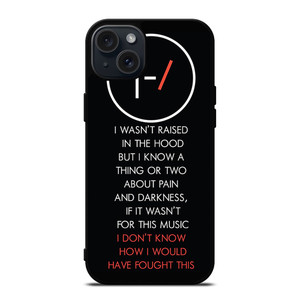 TWENTY ONE PILOTS LYRIC iPhone 15 Plus Case TWENTY ONE PILOTS LYRIC iPhone 15 Plus Case