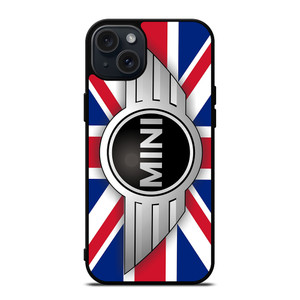 UNION JACK BLUE MINI COPER LOGO iPhone 15 Plus Case UNION JACK BLUE MINI COPER LOGO iPhone 15 Plus Case