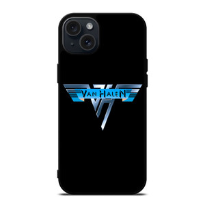 VAN HALLEN GUITAR LOGO EMBLEM iPhone 15 Plus Case VAN HALLEN GUITAR LOGO EMBLEM iPhone 15 Plus Case