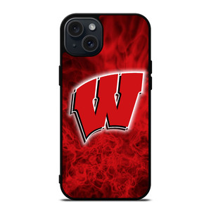 WISCONSIN BADGER LOGO iPhone 15 Plus Case WISCONSIN BADGER LOGO iPhone 15 Plus Case