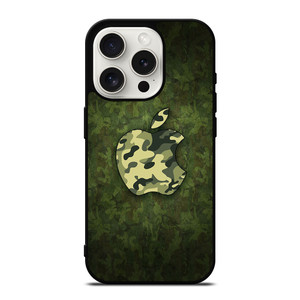 APPLE LOGO CAMO GREEN iPhone 15 Pro Case APPLE LOGO CAMO GREEN iPhone 15 Pro Case