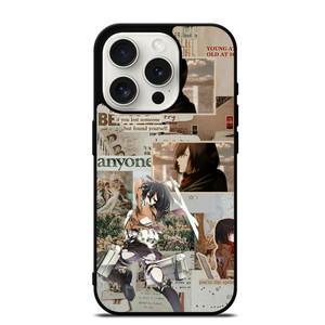ATTACK ON TITAN MANGA ANIME MIKASA iPhone 15 Pro Case