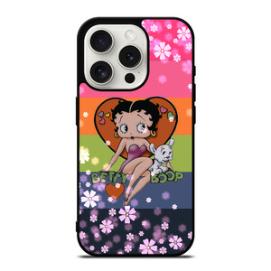 BETTY BOOP PINK FLOWER iPhone 15 Pro Case BETTY BOOP PINK FLOWER iPhone 15 Pro Case