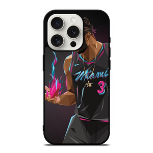 DWYANE WADE MIAMI HEAT ART iPhone 15 Pro Case DWYANE WADE MIAMI HEAT ART iPhone 15 Pro Case