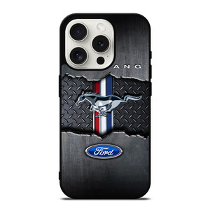 FORD MUSTANG METAL LOGO EMBLEM iPhone 15 Pro Case FORD MUSTANG METAL LOGO EMBLEM iPhone 15 Pro Case