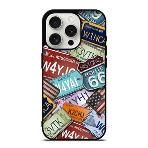 HISTORICAL ROUTE 66 NUMBER PLATE iPhone 15 Pro Case HISTORICAL ROUTE 66 NUMBER PLATE iPhone 15 Pro Case