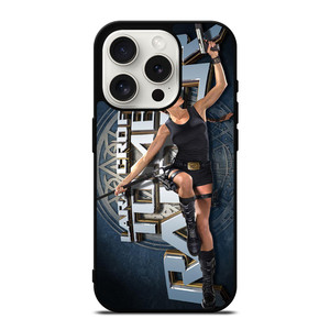 LARA CROFT TOMB RAIDER iPhone XR Plastic Black iPhone 15 Pro Case