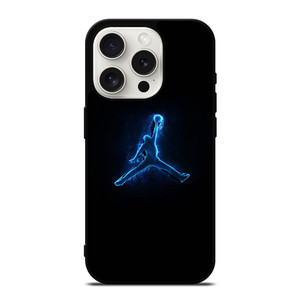 NIKE AIR JORDAN LOGO BLUE LIGHT iPhone 15 Pro Case NIKE AIR JORDAN LOGO BLUE LIGHT iPhone 15 Pro Case