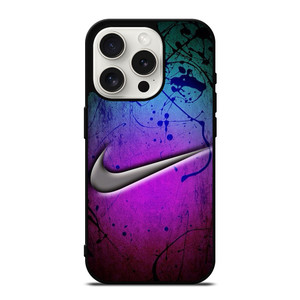NIKE LOGO GREEN VIOLET iPhone 15 Pro Case NIKE LOGO GREEN VIOLET iPhone 15 Pro Case