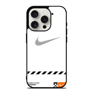 OFF WHITE X NIKE GREY LOGO iPhone 15 Pro Case