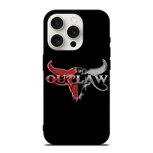 OUTLAW LOGO RED SILVER METAL iPhone 15 Pro Case
