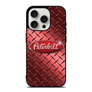 PETERBILT LOGO RED METAL iPhone 15 Pro Case