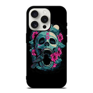 SKULL ROSE VIOLET ARTWORK iPhone 15 Pro Case SKULL ROSE VIOLET ARTWORK iPhone 15 Pro Case