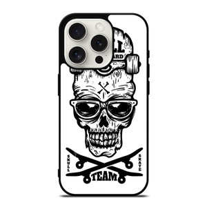 SKULL SKATEBOARD TEAM LOGO iPhone 15 Pro Case SKULL SKATEBOARD TEAM LOGO iPhone 15 Pro Case