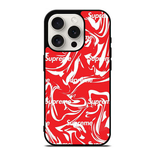 SUPREME MELTED RED ARTWORK iPhone 15 Pro Case