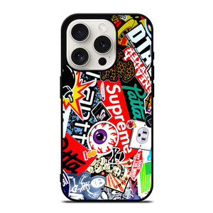SUPREME STICKER AND OTHER BRAND iPhone 15 Pro Case SUPREME STICKER AND OTHER BRAND iPhone 15 Pro Case