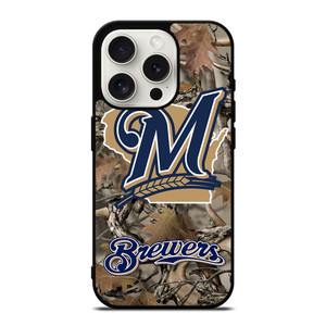 TREE CAMO MILWAUKEE BREWERS MLB iPhone 15 Pro Case TREE CAMO MILWAUKEE BREWERS MLB iPhone 15 Pro Case