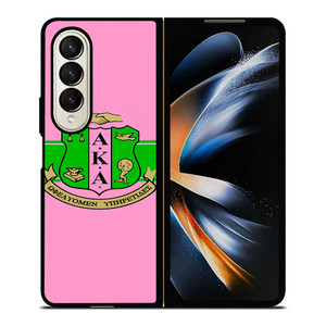AKA PINK AND GREEN Samsung Galaxy Z Fold 4 Case Cover AKA PINK AND GREEN Samsung Galaxy Z Fold 4 Case Cover