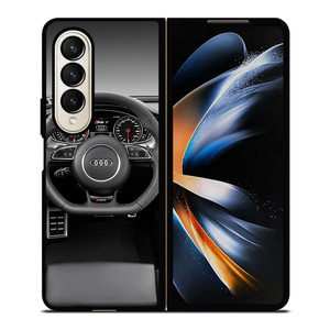 AUDI STEER LOGO Samsung Galaxy Z Fold 4 Case Cover AUDI STEER LOGO Samsung Galaxy Z Fold 4 Case Cover