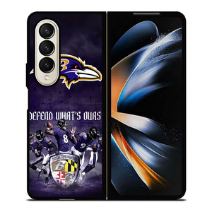 BALTIMORE RAVENS DEFEND Samsung Galaxy Z Fold 4 Case Cover
