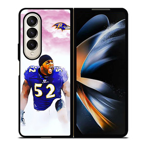 BALTIMORE RAVENS RAY LEWIS 52 Samsung Galaxy Z Fold 4 Case Cover BALTIMORE RAVENS RAY LEWIS 52 Samsung Galaxy Z Fold 4 Case Cover